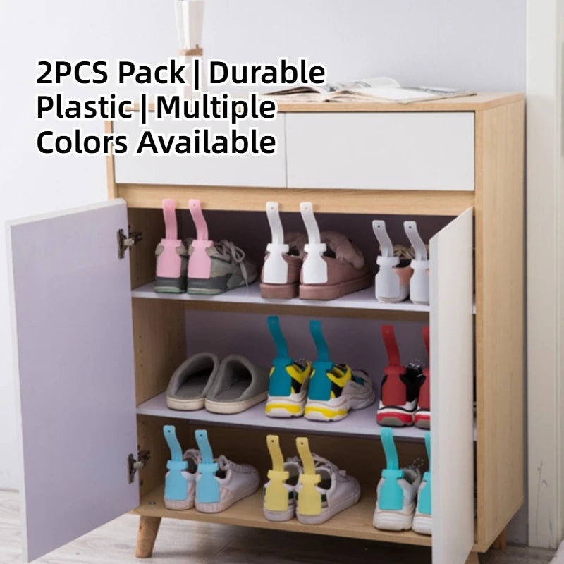 2PCS Lazy Shoe Helper, Plastic Shoe Wearing Aid, No Need to Bend Over, Fits All Shoes, Perfect for Elderly & Pregnant Women