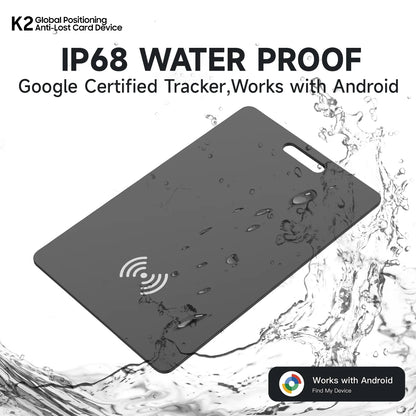 Wallet Tracker Card, Rechargeable Thin Finder, Works with Google Find My (Android Only),Item Locator for Luggage Tags Passpor