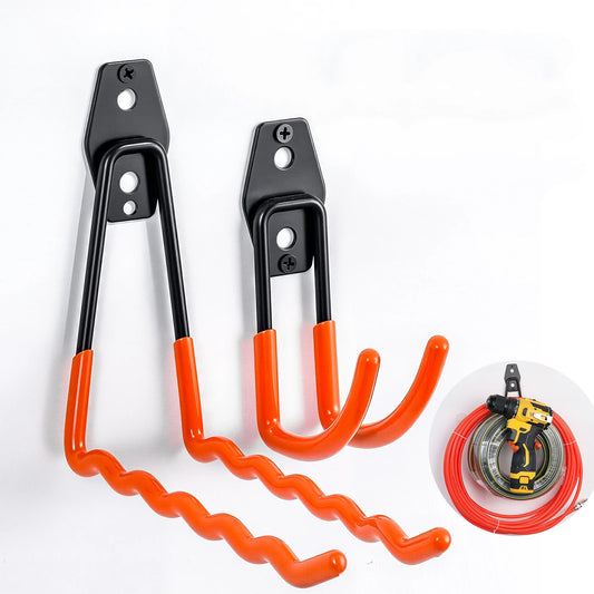Garage Storage Utility Hooks,Garage Garden Tool Organizer,Hanging Utility Wall Mount Hooks,Heavy Duty Tool Storage Organizer