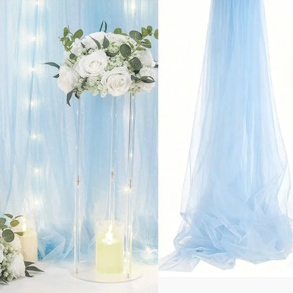 75cm X 6M White Wedding Tulle Arch Draping Fabric Backdrop 28.7" X 20FT Sheer Drapes Fabric for Wedding Ceremony Birthday Par