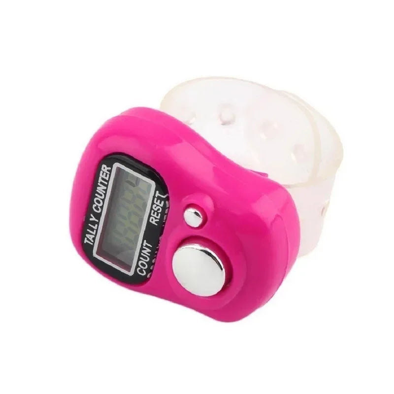 2PCS Mini Electronic Finger Counter Hand Tally Clicker Counter Ring Digital Counters Knitting Row Counter Stroke Contador