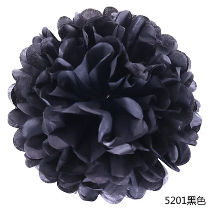 5pcs Wedding Decorative Paper Pompoms Pom Poms Flower Ball Party Home Decor Tissue Baby Shower Birthday Christmas DIY Decorat