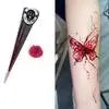 Tattoo Stickers English Word Waterproof Long Lasting Realistic Transfer Temporary Black Letters Feather Body Art For Men Wome