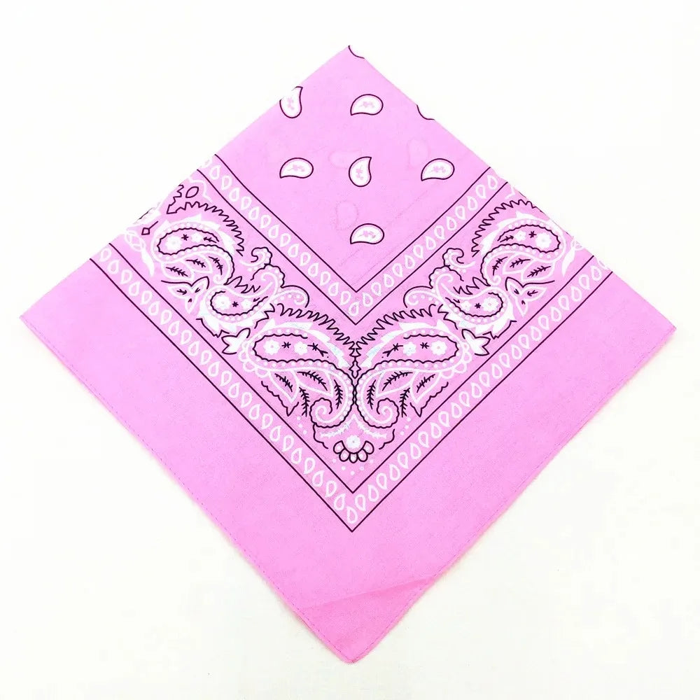 Unisex Men Women Bandana Hairband Cowboy Mens Biker Sports Headwear Wrist Hairwrap Single Sided Head Wrap Scarf Paisley - Pin