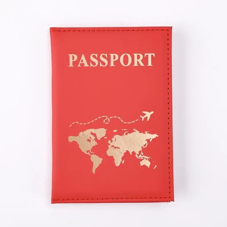 Women Men RFID Vintage Business Passport Covers Holder Multi-Function ID Bank Card PU Leather Wallet Case Travel Accessories 