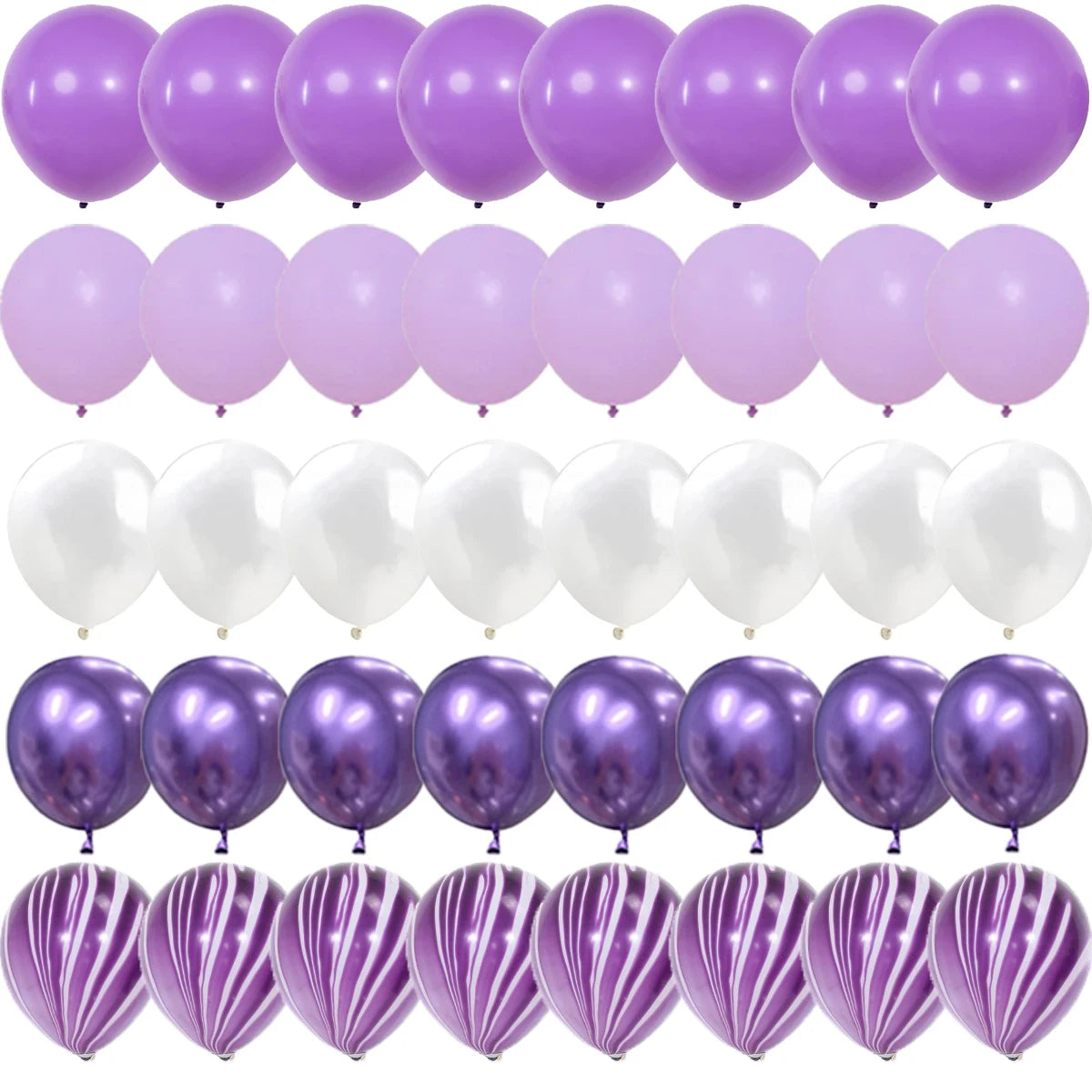 Purple Metal Latex Confetti Balloons Wedding Decoration Matte Globos New Year Birthday Party Decorations Baby Shower Supplies