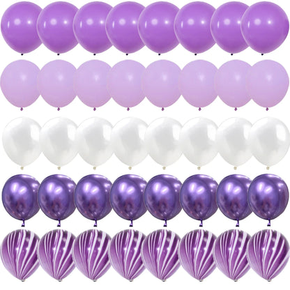 Purple Metal Latex Confetti Balloons Wedding Decoration Matte Globos New Year Birthday Party Decorations Baby Shower Supplies