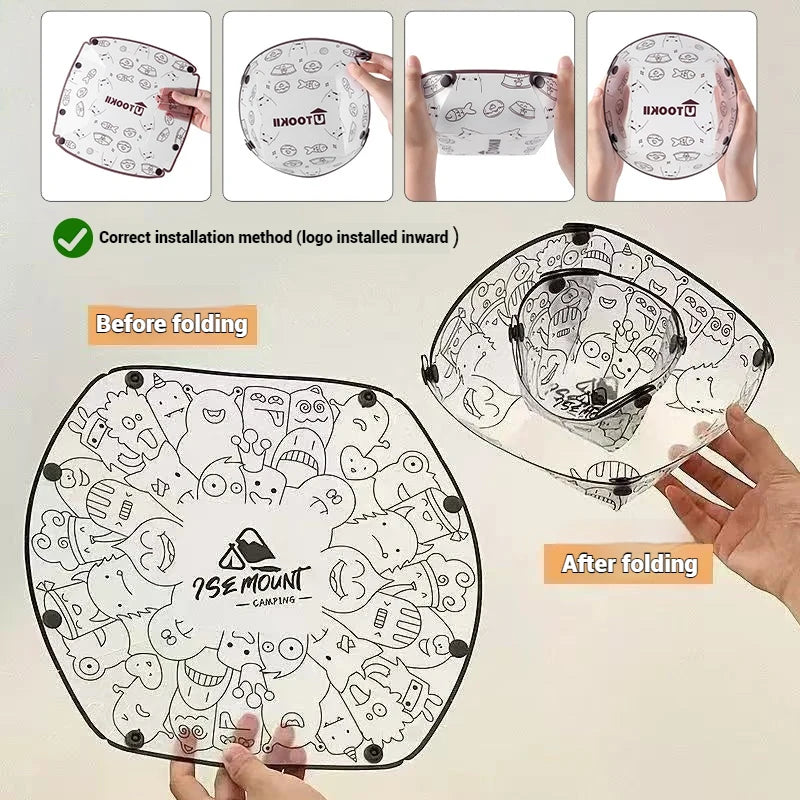 Outdoor Camping Folding Lightweight Tableware Camping Supplies Portable Foldable Bowl Plate Cup Filter Folding Tableware посу