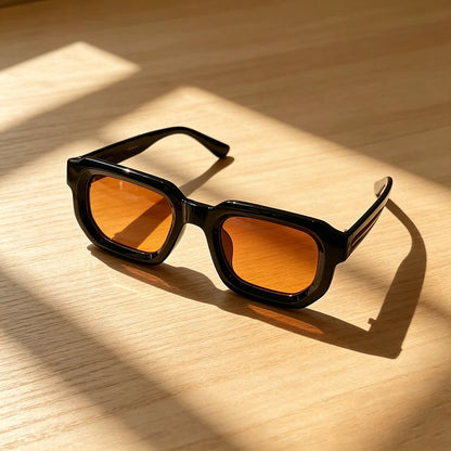 6PCS/Set Women Vintage Rectangle Frame Sunglasses Fashion Retro Sun Glasses Design Glasses Eyewear Men Goggle