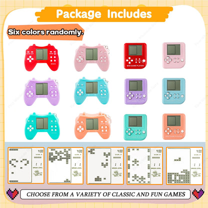 6-48Pcs Video Game Party Favors for Classic Game Console Keychain Birthday Joypad Souvenir School Valentine Gifts - SET F / 3