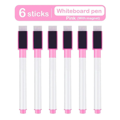 8pcs Magnetic Erasable Whiteboard Pen Color Options Blackboard Note Numbering Stationery For Office Classroom Teaching Suppli
