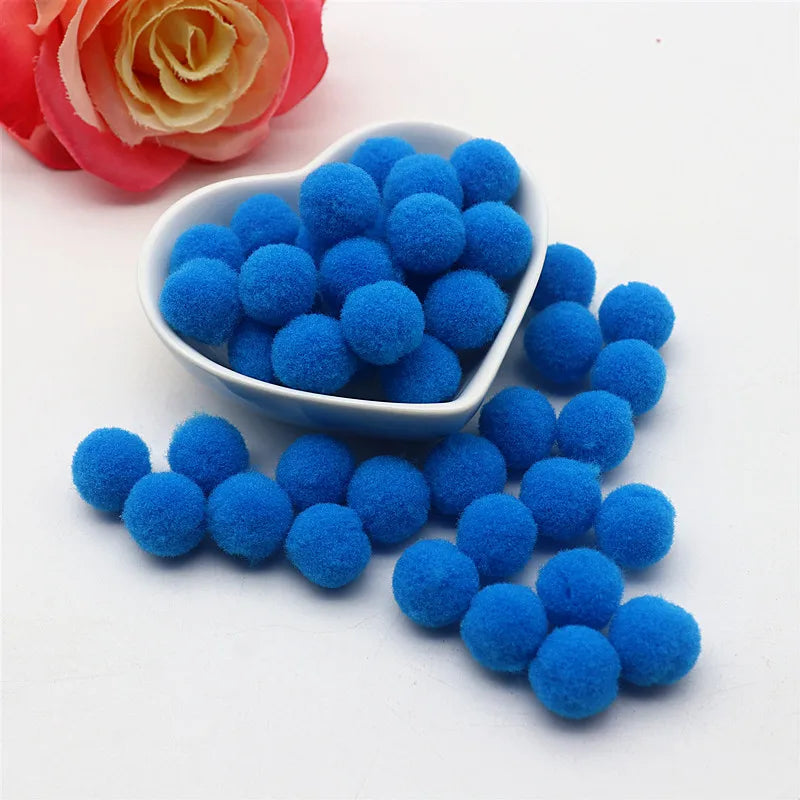 15g Fluffy Soft Pompom 8 Mm 10 Mm 15 Mm 20 Mm 25 Mm 30 Mm Plush Pompom DIY Home Decoration Crafts Toys