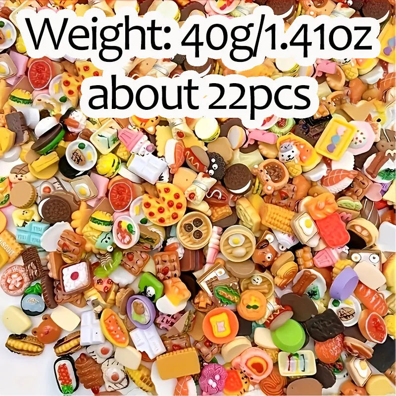 Miniature Food Toys Mixed Resin Food Dolls Kitchen Pretend Toys Suitable for Dollhouse Kitchen Toys Resin Miniature Food - 40