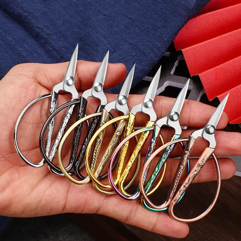 Mini Stainless Steel Scissors Vintage Tailor Scissors Durable Embroidery Scissors Fabric Thread Cutter Craft Tool For Sewing