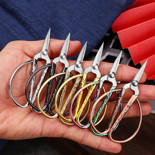 Mini Stainless Steel Scissors Vintage Tailor Scissors Durable Embroidery Scissors Fabric Thread Cutter Craft Tool For Sewing