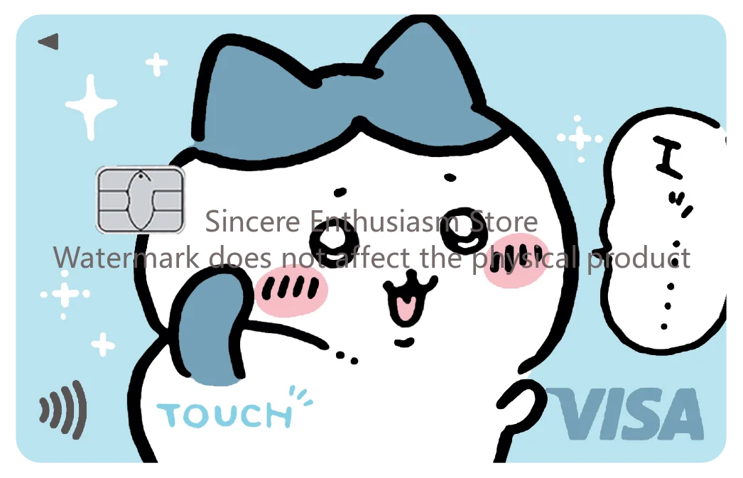 Cartoon Kawaii Chiikawas Credit Card Skin Stickers Cute Matte Sticker for VISA JCB Mastercard and Other IC Card Decorative