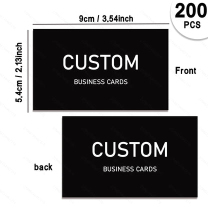 200/500/1000pcs Customizable Cards, Personalized Business Cards with Acrylic Storage Box, Matte Film Thank You Invitations