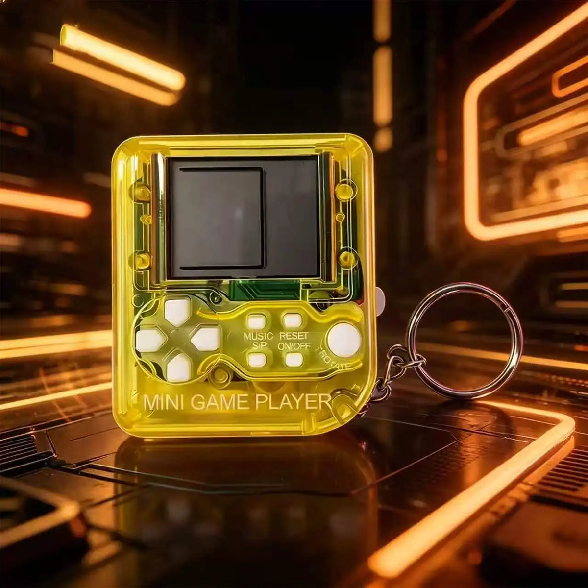 Classic Retro Mini Handheld Game Console Children Educational Electronic Game Toy Creative Gift for Kids - 1pcs Yellow