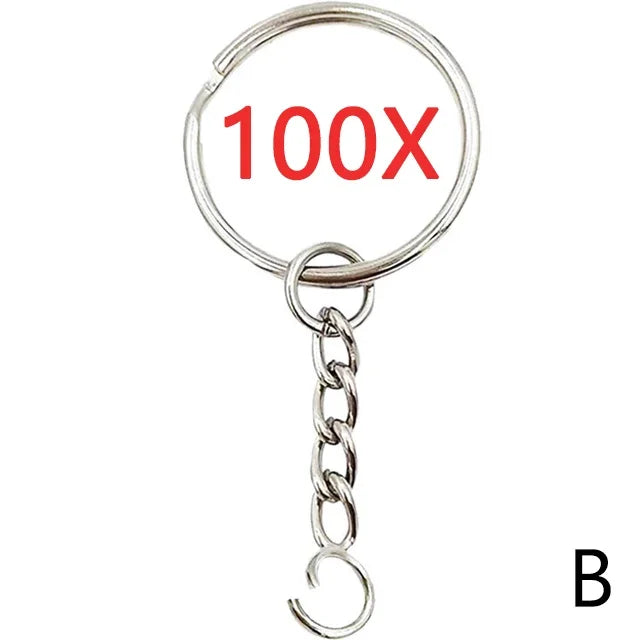 30mm/25mm/20mm Metal Key Rings Keychain Sets Keyfob Anti-rust KeyRings Key Chains Car Key Pendant Split