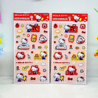 Genuine Sanrio Hello Kitty Sticker Book Journaling Supplies Planner Scrapbooking Laptop Phone Deco Decals Girls Toys Gifts
