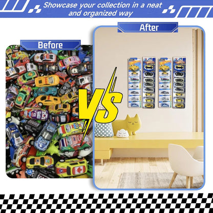 Clear Display Case for Packaged Model Cars,Model Car Display Cases Wall Mount Toy Car Storage Organizer Car Display Case