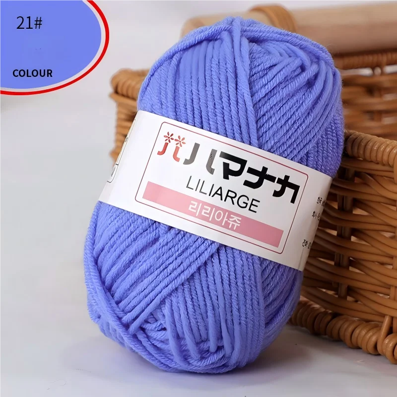 DIY Baby Milk Sweet Soft Cotton Knitting Wool Yarn Thick Fiber Velvet Yarn Hand Knitting Wool Crochet Yarn for DIY Sweater - 