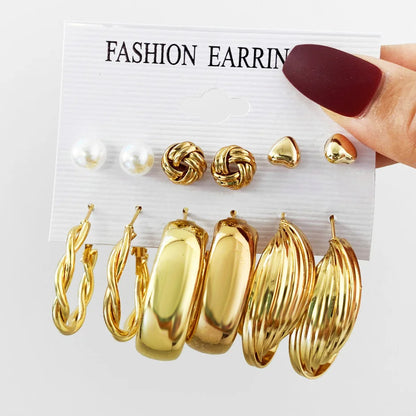 68 Pcs Boho Chic Jewelry Set Vintage Heart Pearl Zircon Butterfly Pendant Earrings Ring Necklace For Women Daily Wear Gifts 2