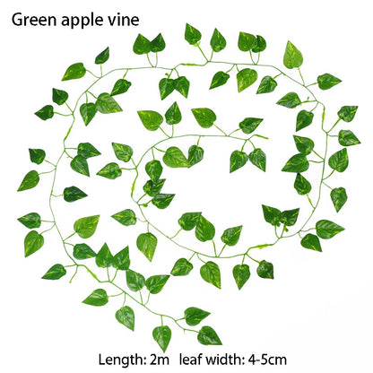 2/4/8/10M Artificial Ivy Leaves Garland Hanging Vines Fake Plants Outdoor Greenery Wall Decor Festival Garden Home Party Deco