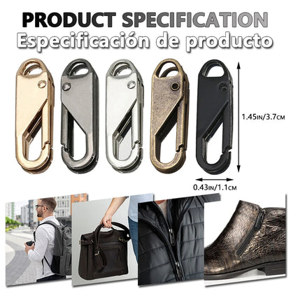 Replacement Zipper Slider Easy Zipper Puller DIY Zipper Repair Kit Sewing Accessories for Luggage Backpack Clothes Pants Wall