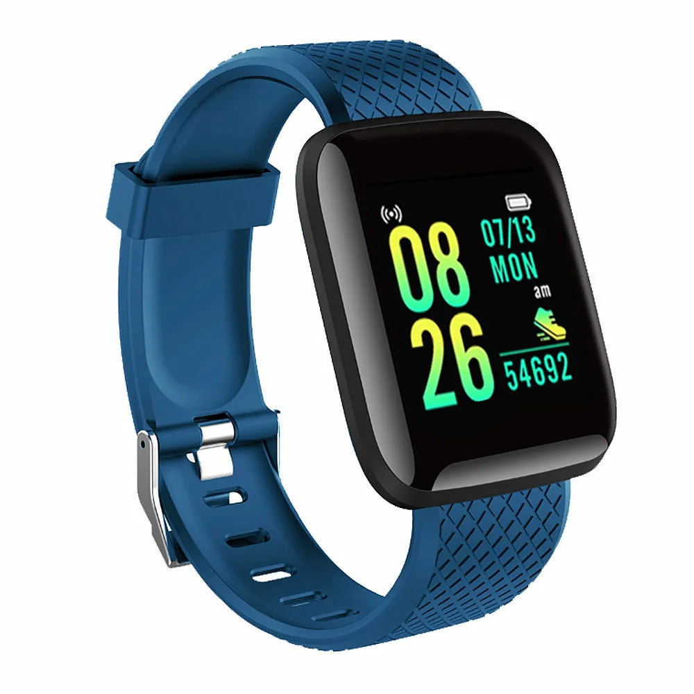 Multifunctional Smart Watch Men Women Bluetooth Connected Phone Music Player - 116Plus Blue