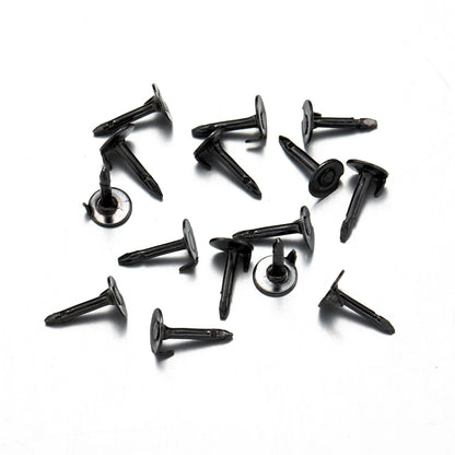 100pc Metal Locking Pin Back Brooch Badge Holder Lapel Base For DIY Jewellery Material Making Supply Craft Accessories Handma