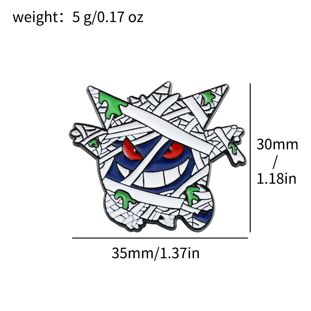 Gengar Cartoon Brooches Anime Enamel Lapel Pins for Backpack Accessories Fans Collection Brooches Jewelry Gift - Gengar 14