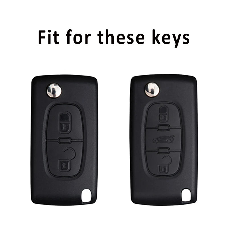 For Peugeot 107 207 307 308 407 607 206 4007 3008 5008 For Citroen C2 C3 C4 C5 C6 C8 2/3 Buttons TPU Car Remote Key Case Cove
