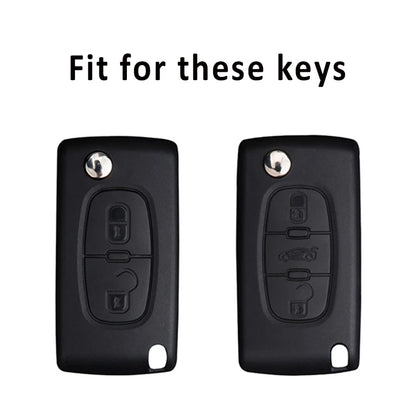 For Peugeot 107 207 307 308 407 607 206 4007 3008 5008 For Citroen C2 C3 C4 C5 C6 C8 2/3 Buttons TPU Car Remote Key Case Cove