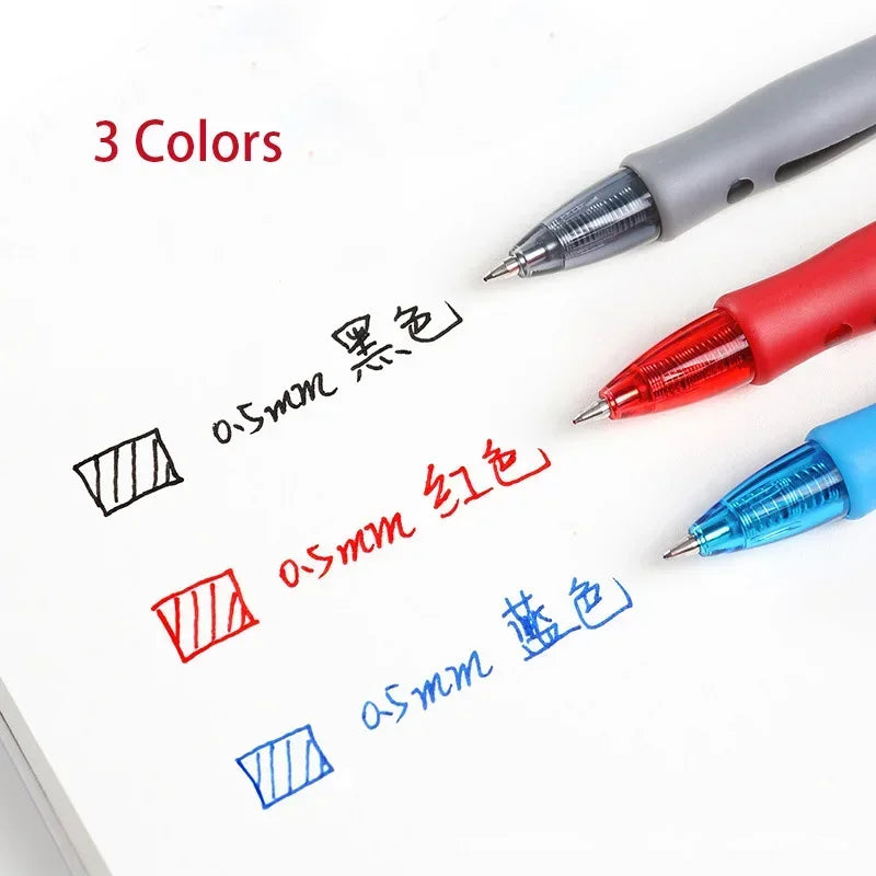 13/30pcs Retractable Gel Pens Set Black/Red/Blue Ink Ballpoint for Writing Refills Office Accessories School Supplies Station