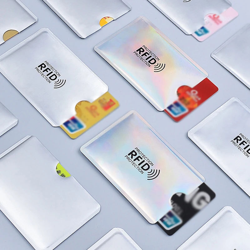 10pcs Anti-Scan Card Sleeve Anti-magnetic Anti-theft Anti RFID/NFC scanning Aluminium Foil Safty Bank Card ID Card Card Holde