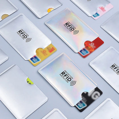 10pcs Anti-Scan Card Sleeve Anti-magnetic Anti-theft Anti RFID/NFC scanning Aluminium Foil Safty Bank Card ID Card Card Holde