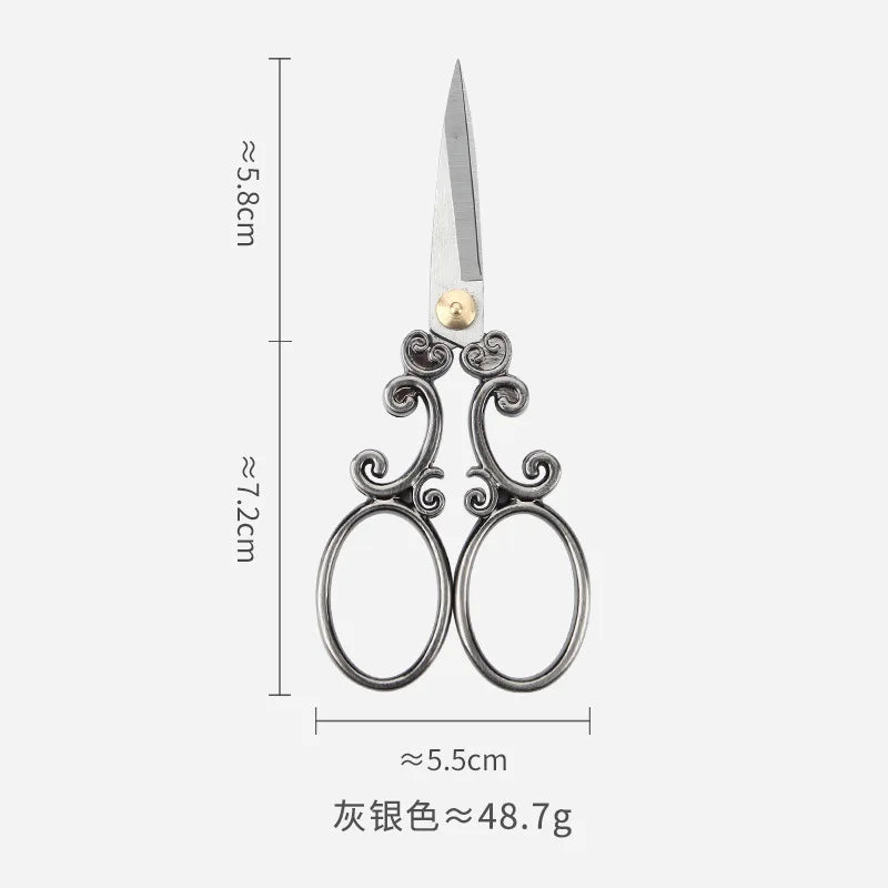 Embroidery Scissors Set with Leather Sheaths for Sewing Crafting, Art Work, Threading, Needlework DIY Tools Dressmaker - styl