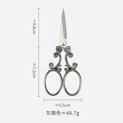Embroidery Scissors Set with Leather Sheaths for Sewing Crafting, Art Work, Threading, Needlework DIY Tools Dressmaker - styl