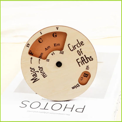 Wooden Melody Tool Round Circle of Fifths Wheel Melody Chord Tool Music Transpose Accessories For Musicians Beginners Songwri