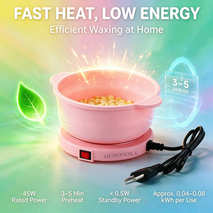 Wax Heating Machine Kit for Hair Removal Depilatory Pot Shaving Wax Melting Device Paraffin Hand Therapy for Salon And Home U