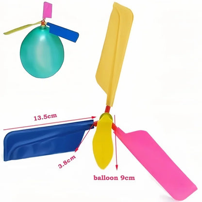 5PCS Propeller Balloon Helicopter Toys DIY Balloon with Whistle Outdoor Flying Balloon Birthday Party Decoration Gift