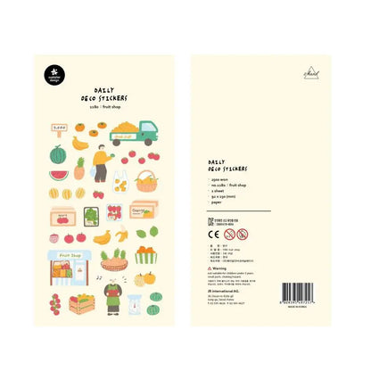 Suatelier Foods Stickers Aesthetic Scrapbooking Cute Junk Journal Ephemera Korean Deco Sticker Planner Diary DIY Craft Suppli