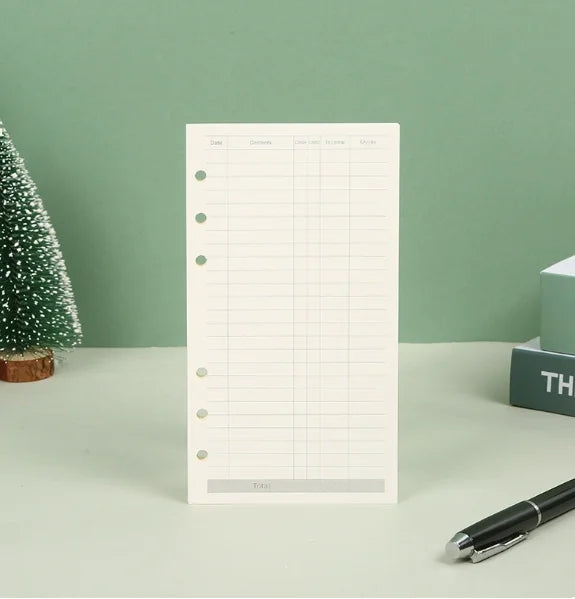 45 Sheets A5 A6 A7 Loose Leaf Notebook Refill Spiral Binder Inner Page Line Blank craft Grid Inside Paper Stationery - caiwu 