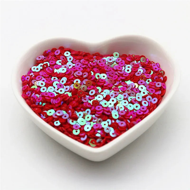 10g Solid Color Sequins Flat Round Pvc Clothing and Shoes Accessories DIY Hand-embroidered Flat Pieces 3mm 4mm 5mm 6mm - AB r