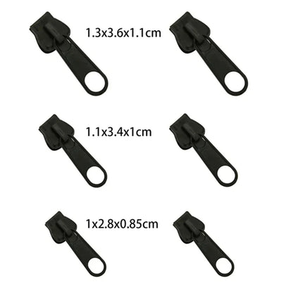 3 Sizes Universal Instant Fix Zipper Repair Kit Replacement Zip Slider Teeth Rescue Sewing Clothes Bag Zippers Tool Accessori
