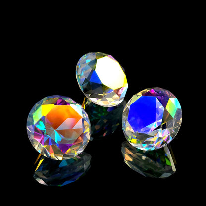 10pcs 25mm Crystal Diamond Multicolor,Home Decor Wedding Decorations for Kid Birthday Table Setting, Diamond Shaped Paperweig