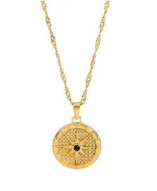 Square Pendants Delicate Stainless Steel Chain Pendant Necklace For Women Necklace - C43
