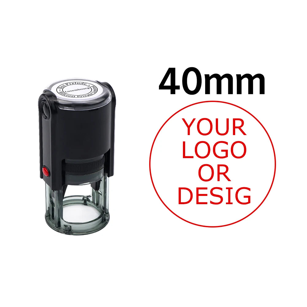 Custom Self-Inking Stamp 25/30/40/50mm Round Logo Design P Personalized Press-type Inking Stamp for Wedding Invitation Envelo