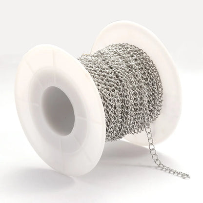 2 Meter Stainless Steel Extension Chain 2/3/4mm Gold Necklace Bracelet DIY Body Chain Accessories